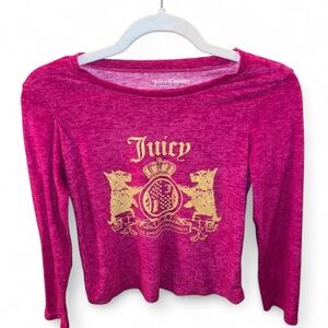 Juicy Couture Fuchsia Top with Gold Emblem